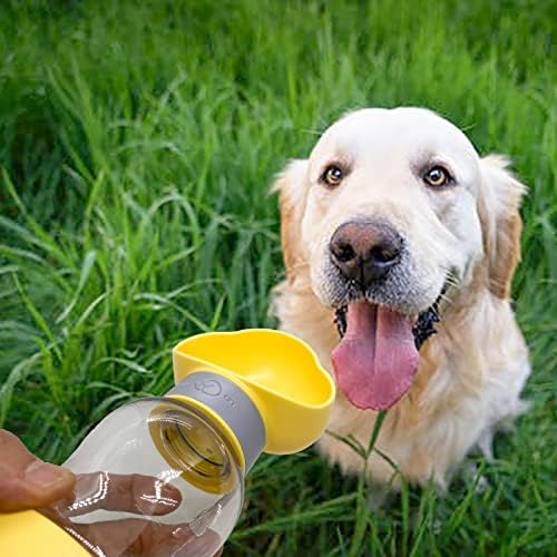 Mitubati Portable Dog Water Bottle com alimentos contém 2 em 1 Pedro de pet -lame