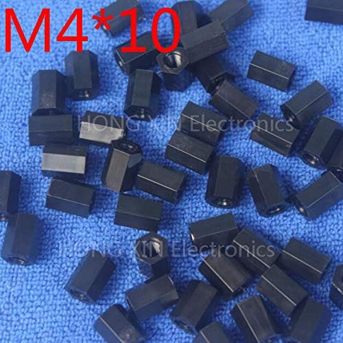 Parafuso M410 preto 1pcs nylon stapber spacer padrão m4 plástico feminino-feminino de 10 mm de reparo de reparo acessório