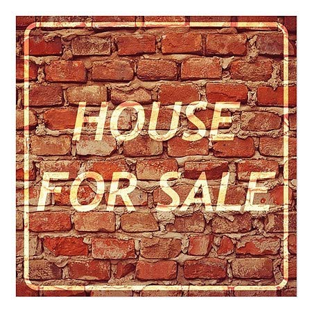 CGSignLab | Janela House for Sale -Ghost envelhecida Janela se apegando | 5 x5