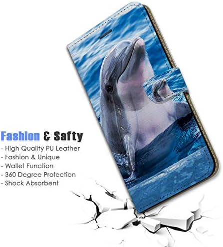 Para Samsung A20, A30, Galaxy A20 A30, capa de capa de carteira de flip -flip, A23037 Dolphin fofo 23037