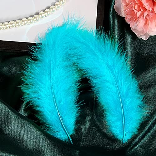 THARAHT 100pcs Fluffy Turkey Marabou Feathers 4-6 polegadas para artesanato decoração de apanhador de sonhos naturais fullos