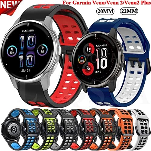 Ahgdda Silicone Watch Strap Watch Band para Garmin veun/venu2 Plus Vivoactive 3 Forerunner 245 645 Smart Wrist Braça