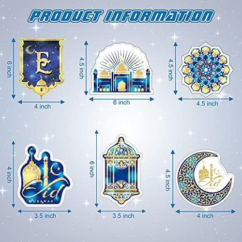 13 peças Eid Mubarak Decoration Set Ramadan Mubarak Banner Eid Mubarak Teto pendurado Ramadã Religante Decoração de pendura