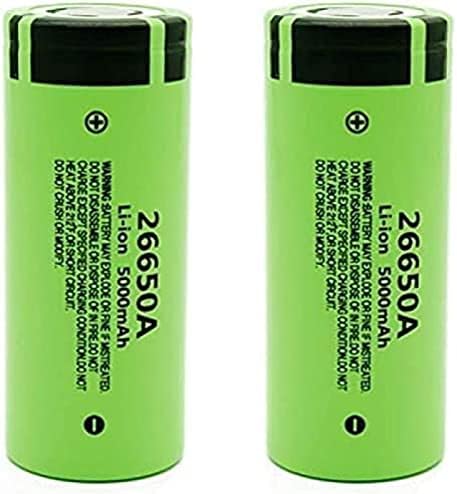 Knoxs 3,7V 5000mAh 26650A Bateria para 2pcs Lanterna LED Baterias recarregáveis ​​2 PCs