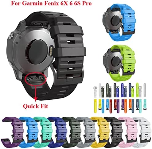 Ghfhsg para Garmin Fenix ​​7 / 7x / 7s Redução rápida Silicone Watch Band Wrist Strap Smart Watch EasyFit Band Strap