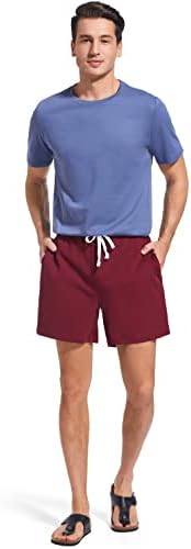 Solatin Mens 5,5 Athletic Gym Shorts Cotton Jogger Treping Lounge Jersey Zipper Swort Sworts