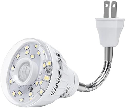 DeKeliy Plug In Motion Sensor Night Light Indoor, PIR Luz noturna de LED ativado por movimento infravermelho PIR para saída
