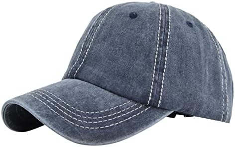 Masculino e feminino jeans retro lavado e velho destruído tampa pico de cor sólida cor de beisebol chapéu solar mulheres mulheres