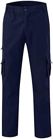 Calça de moletom para homens exercitam calças de carga de vários bolsos retos de ginástica atlética calças de ginástica esportiva