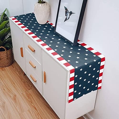 Fafan Coffee Bar Table Tabel Independence Day Table Runner Print Holida