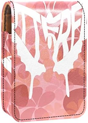 Caixa de batom de Oryuekan, bolsa de maquiagem portátil fofa bolsa cosmética, organizador de maquiagem do suporte do batom, flores