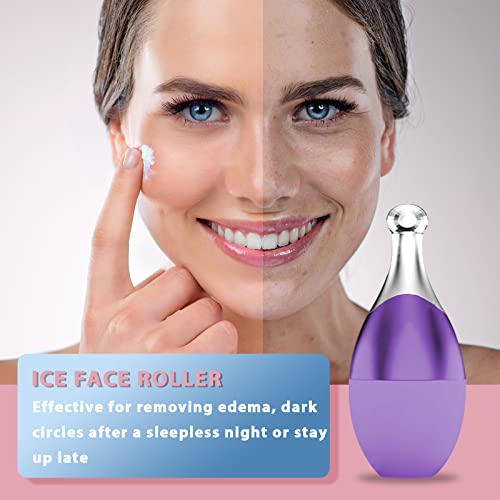 Rolo de face de gelo Face Face Brums 2 em 1, Rolo de gelo para ferramentas de cuidados com a pele do rosto e olhos