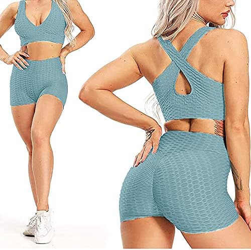Ethkia Yoga Pants Plus Size com bolsos para mulheres ioga para mulheres leggings curtos shorts de bunda altos leggings