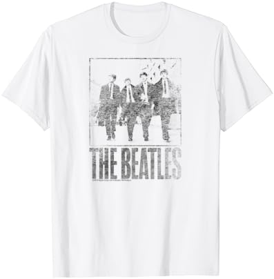 A camiseta de manga curta do retrato vintage dos Beatles