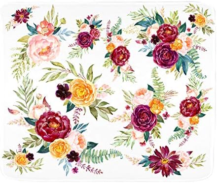 Cobertor da menina - Design de padrão floral Minky 30 x 40