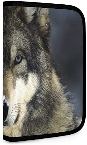 White Snow Wolf Lobo dobrável Organizador do organizador de bolso multifuncional Pano dobrável bolsa de ferramentas portátil