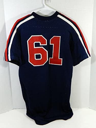 1983-90 California Angels 61 Game usou Blue Jersey Batting Practice 260 - Jerseys MLB usada para jogo MLB