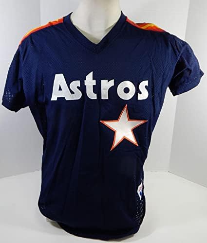 1986-93 Houston Astros 53 Jogo emitido na Marinha Jersey Batting Practice 46 692 - Jogo usado MLB Jerseys