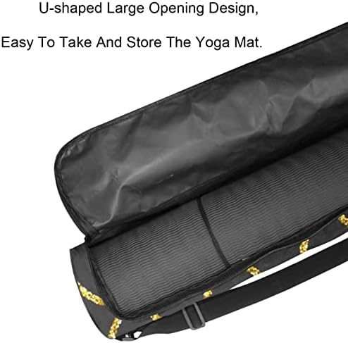 Bolsa de transportadora de tapete de ioga da rede dourada com alça de ombro de ioga bolsa de ginástica Bolsa de praia