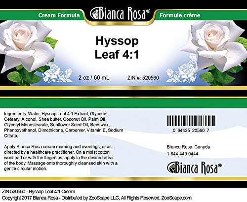 Bianca Rosa Hyssop Leaf 4: 1 Creme