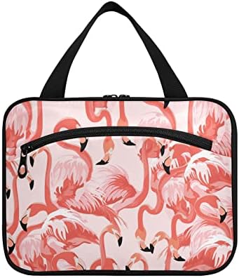 Innwgogo rosa Flamingo Floral Holorential Floral para homens e mulheres com compartimentos e gancho de água resistente