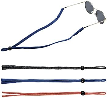 Óculos de olhos portáteis Strap Strap - Tamanho ajustável Vicha Strap Secland Strap 3 pacote