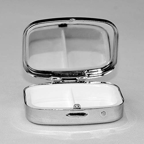Pattern Square Mini Pill Case com viagens de via viagens portáteis Compact Compact Compact Pill Box