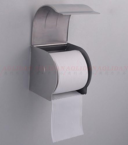 Suporte do rolo do vaso sanitário, caixa de papel de aço inoxidável caixa de papel higiênico caixa de papel higiênico de papel fechado