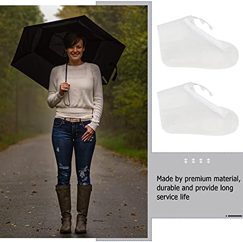 Holibanna cobre botas de chuva sapato reutilizável, não de chuva com protetores de sapatos com zíper Galoshes para