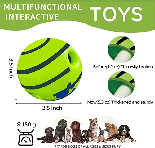 LFCTOYS 3.5''''''OBBLE Giggle Dog Ball, Bola de brinquedo de cachorro estranho, bola de estimação peppy, treinamento de bola,