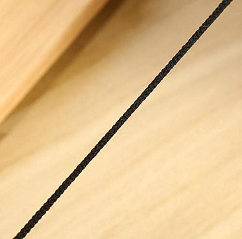 Chengyida 33 jardas de 1/8 Earloop Elastic Cord, elástico para costurar, preto