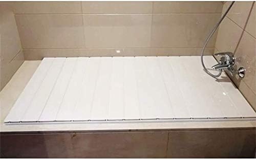 Tampa da banheira acentuer anti-poeira tampa de isolamento de banheira dobrável na placa dobrável PVC Tampa de banheira