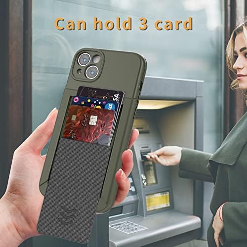 Caixa de bibercas para o iPhone 14 Plus Wallet Case, [com suporte para cartões] [com protetor de câmera] [revestimento