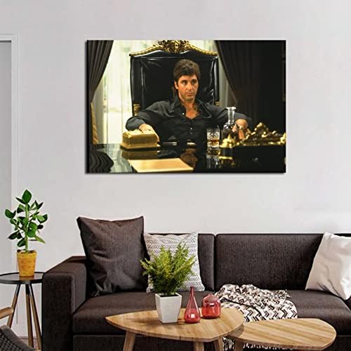 Uzs Al Pacino em Scarface Tony Montana Canvas Art Poster e Wall Art Picture Print Modern Family Bedroom Decor Posters