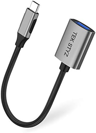 TEK STYZ USB-C USB 3.0 Adaptador compatível com o seu Samsung Galaxy A52S 5G OTG Tipo-C/PD Male USB 3.0 Feminino Conversor.
