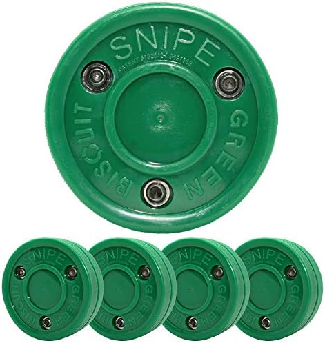 Green Biscuit Snipe 4 Pack | Tiro fora do gelo | Ótimo para tiro e hóquei na rua