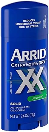 Arrid xx Antiperspirante sólido e desodorante, sem perfume, 2,6 onças