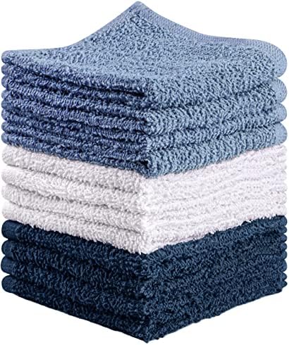 Toalha e linho Mart algodão - conjunto de pano de lavagem - panos de face de flanela, toalhas altamente absorventes e macias da