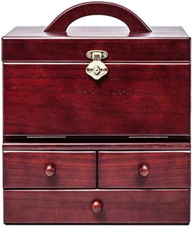 Jóias Jóias Caixa de jóias - Bedro portátil Cosméticos Jóias One Storage Box Madeira Princesa Caixa de madeira Mulheres
