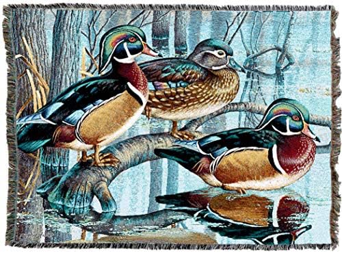 Pure Country Weavers Backwater Woodies Cobertor por Cynthie Fisher - Ducks Lake Lodge Cabin Gift Tapestry Tapestry Terceiro