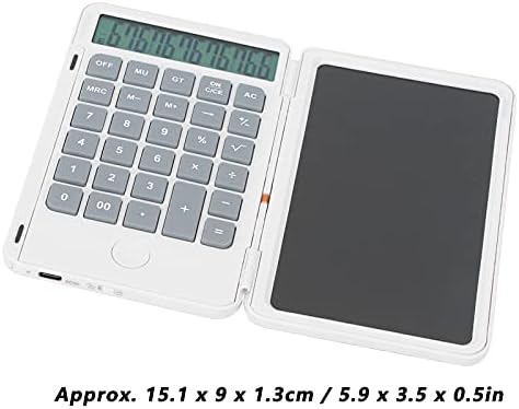 Calculadoras de escritório, contador recarregável com tablet de escrita, 12 dígitos de calculadoras de mesa de exibição com