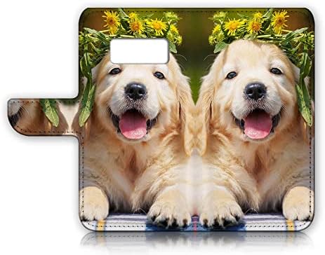 Para Samsung S10, apenas 6,1 polegadas 4G, capa de capa de carteira de flip de flip, A24804 Puppy Dog Golden Retriever 24804