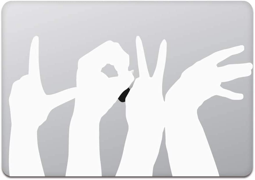 Loja gentil MacBook Pro 13/15 MacBook Sticker Love Love Hand Mão grande M822-L-W-W
