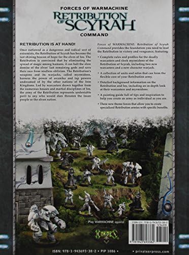 Forças de imprensa do Privateer Press of Warmachine: Retribution of Scyrah Command SC Miniatura Game Pip1086