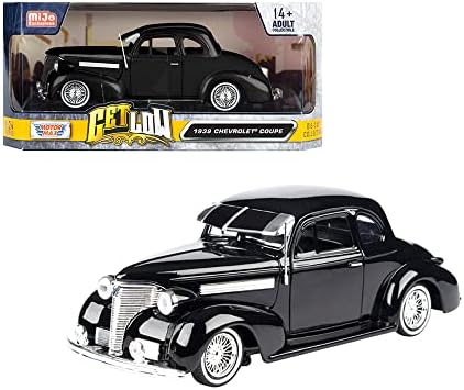 1939 Chevy Coupe Lowrider Black Get Série Baixa 1/24 Modelo Diecast Model Car por Motormax 79028