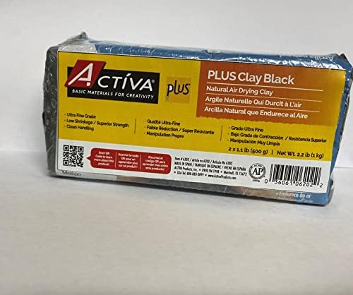 Activa Plus Clay Clay Natural Hardening Clay Black 2,2 libras-62-02