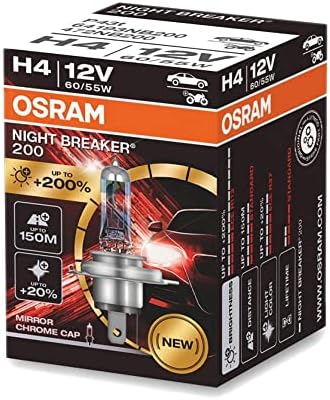 OSRAM 64210NB200 Breaker noturno 200 Laser Halogen Bulb-H7-12V/55W-SINGLING