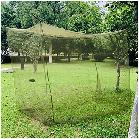 Borfieon Light Trekking Pólo Tent Mosquito Redação, rede tática portátil Green Militar