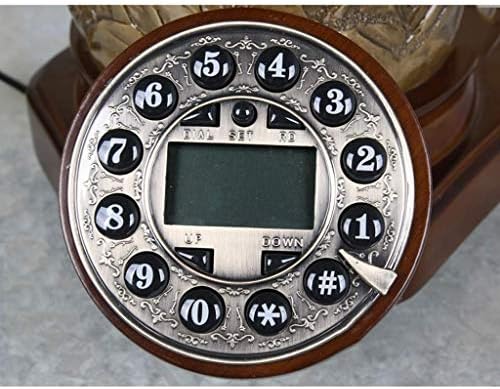 PDGJG RETRO VINTAGE Telefone Telefone Classic Desk Phone linear com tempo real e visor de identificação de chamadas para