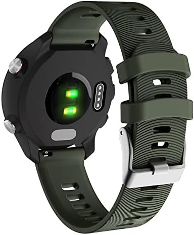 MOPZ 20mm Silicone Watch Band Strap for Garmin Forerunner 245 245m 645 Vivoativo 3 Vivomove HR Smart Bracelet Pulset Strap